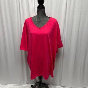 Serenada Rose V-Neck Sleepwear Womens Size 5X 34-36W Cotton Blend Pajamas NEW